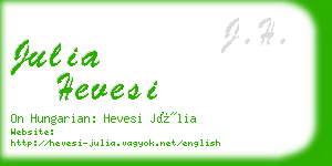 julia hevesi business card